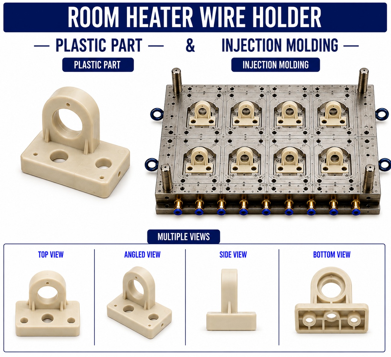 Room Heater Plastic Wire Holder Mould and Moulding Service